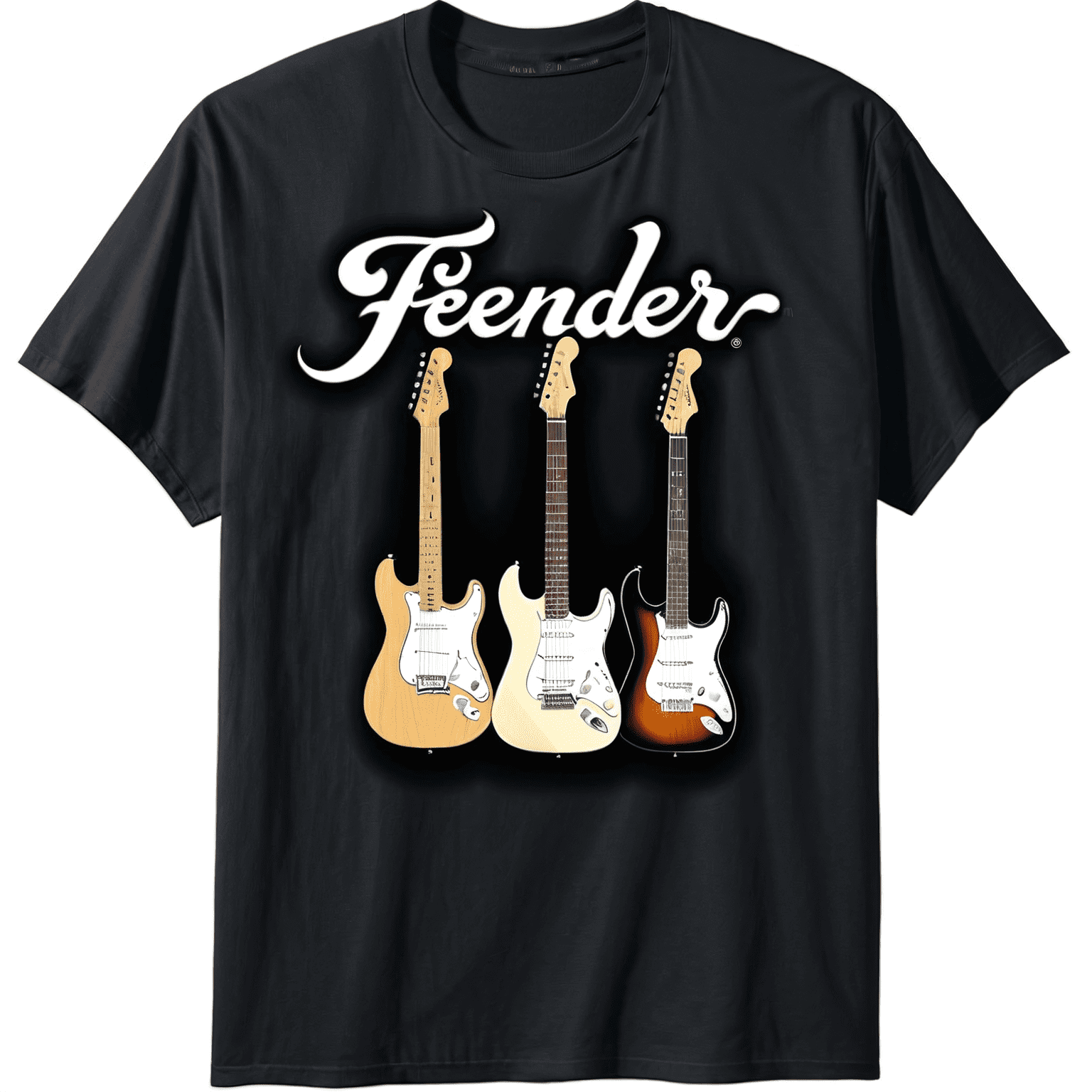 100% pure cotton Fender Vintage Guitar Lineup T-Shirt - Walmart.com