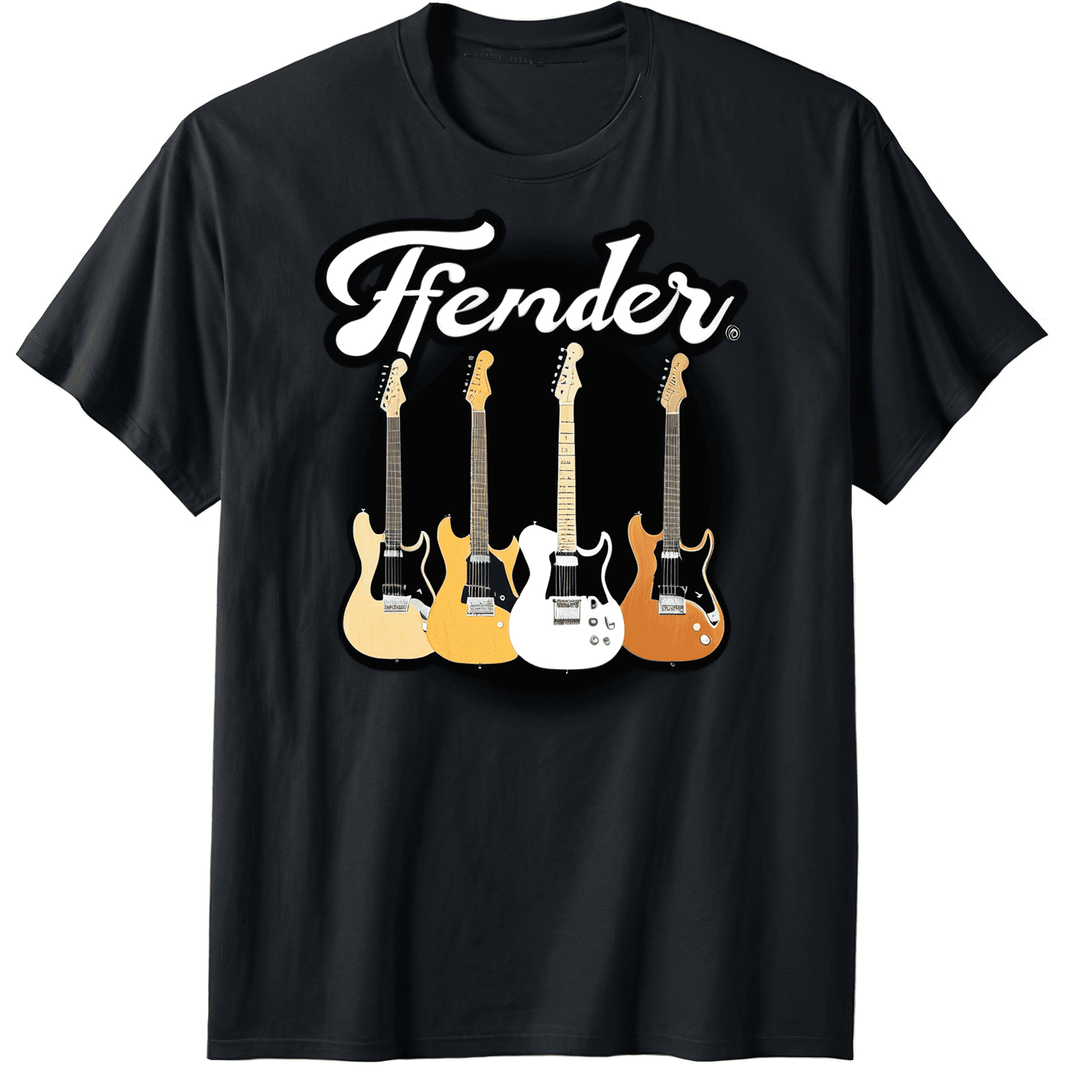 100% pure cotton Fender Vintage Guitar Lineup T-Shirt - Walmart.com