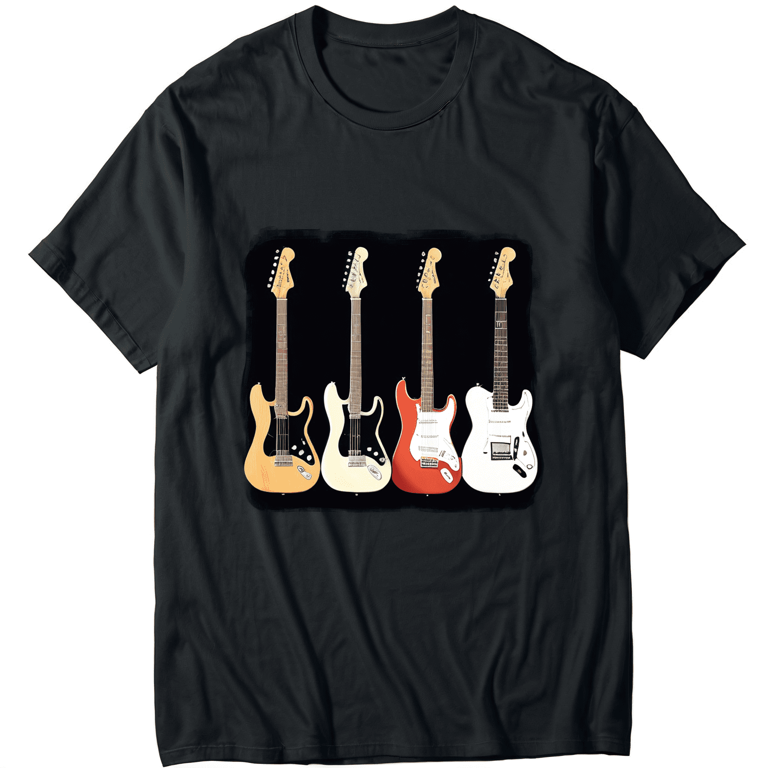 100% pure cotton Fender Vintage Guitar Lineup T-Shirt - Walmart.com