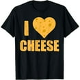 thumbnail image 1 of 100% pure cotton I Love Cheese Emmental Gouda Cheddar Heart Camembert T-Shirt, 1 of 7