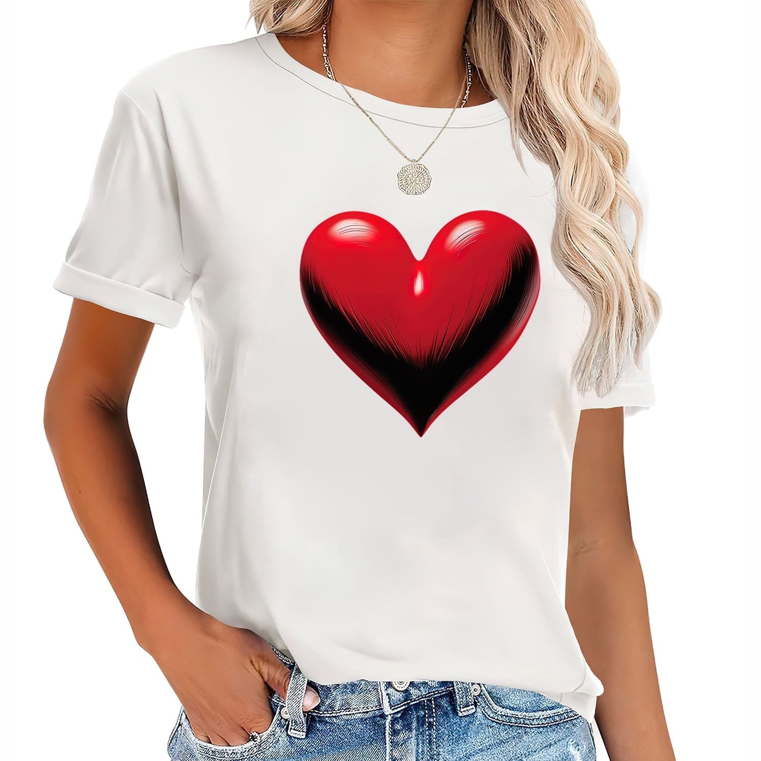 Small Red Heart Tee Women main image 0