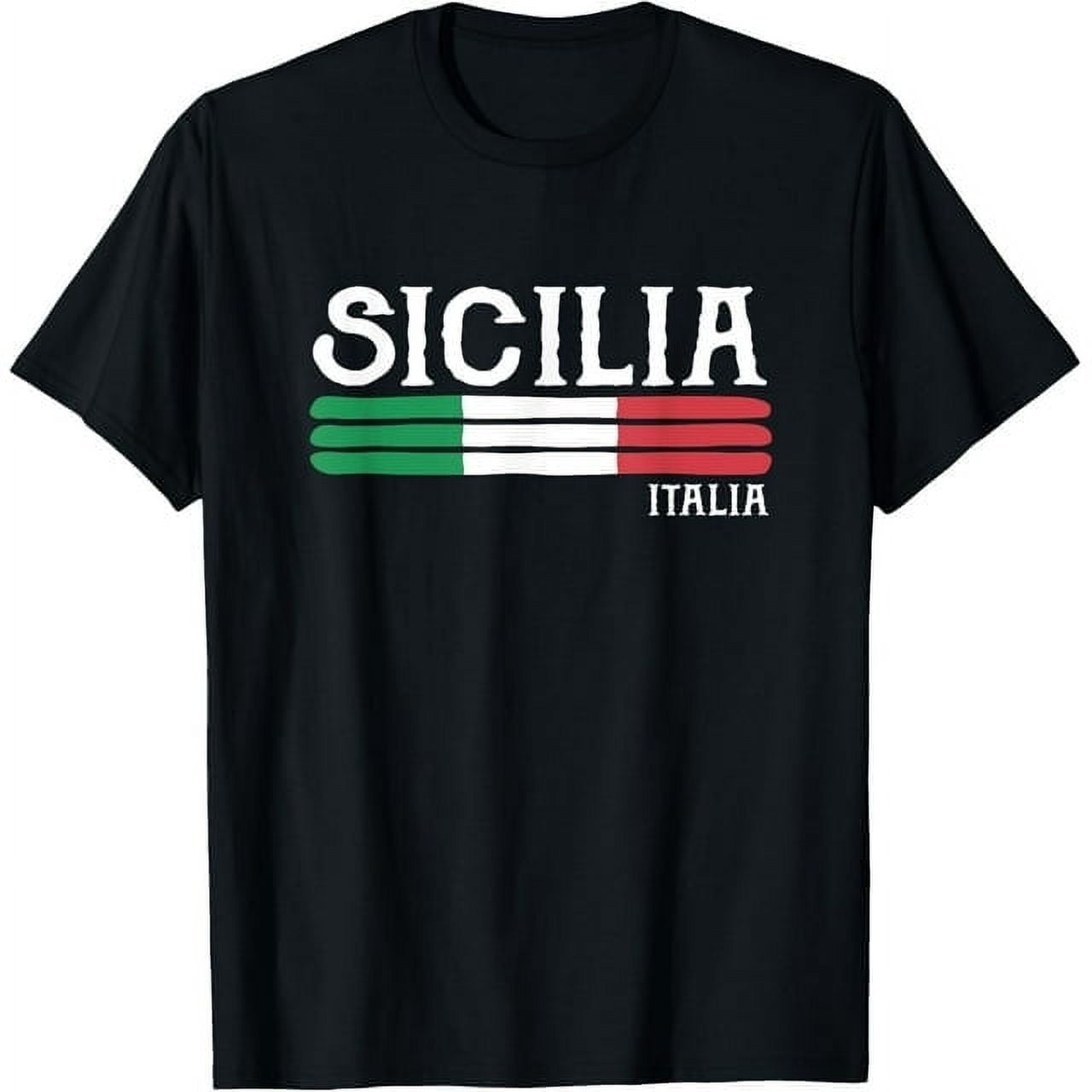 T-Shirt B&C Sicilia Italia - Coton Noir Neuf Avec Étiquettes Homme