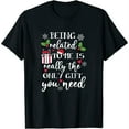 thumbnail image 1 of 100% pure cotton Womens Being Related To Me Is Really The Only Gift You Need Xmas T-Shirt Black, 1 of 7