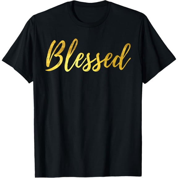 100% pure cotton for both men and womenBlessed Gold T-shirt T-Shirt