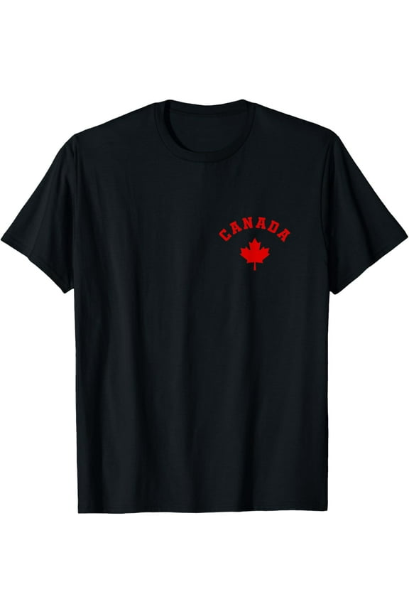 100% pure cotton for both men and womenCanada Canadian Flag Maple Leaf Logo Hiking Skiing Camping T-Shirt