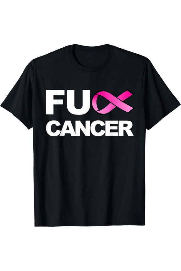 100% pure cotton for both men and womenFuck Cancer Tshirt for Breast Cancer Awareness T-Shirt T-Shirt