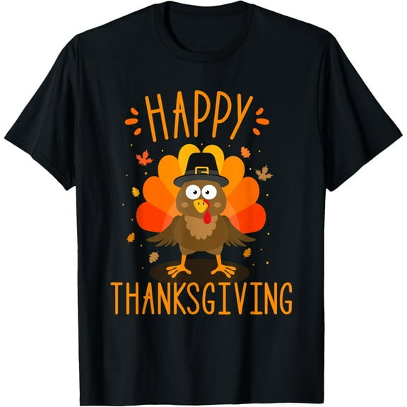100% pure cotton for both men and womenHappy thanksgiving for turkey day family dinner T-Shirt