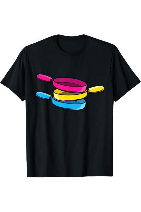 100% pure cotton for both men and womenKitchen Pan Pile Pansexual Pride T-Shirt