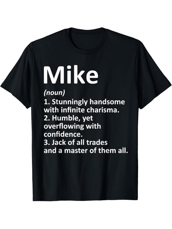 100% pure cotton for both men and womenMIKE Definition Personalized Name Funny Birthday Gift Idea T-Shirt