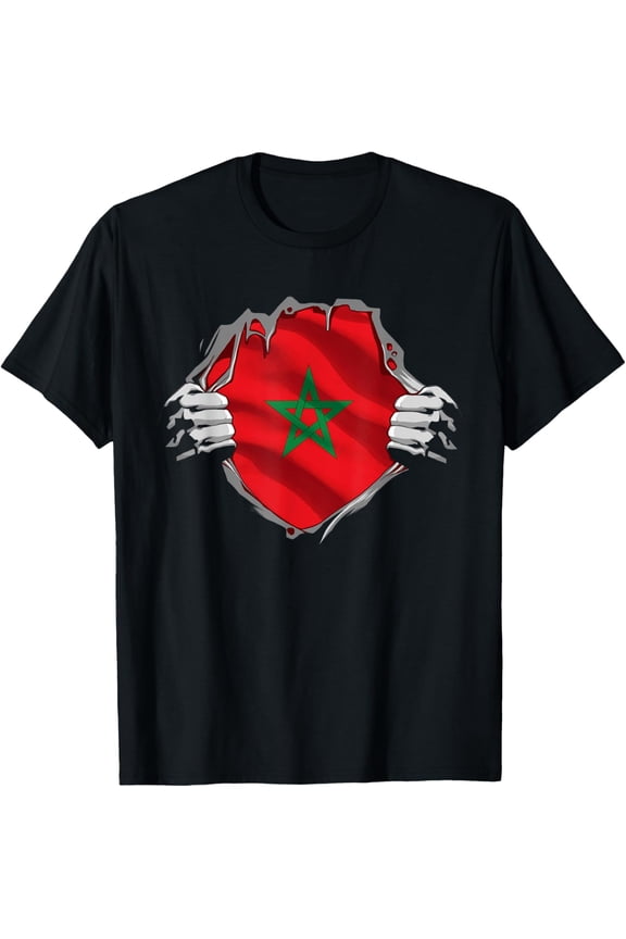 100% pure cotton for both men and womenMorocco Tshirt Moroccan Flag Morocco Roots Heritage Citizen T-Shirt