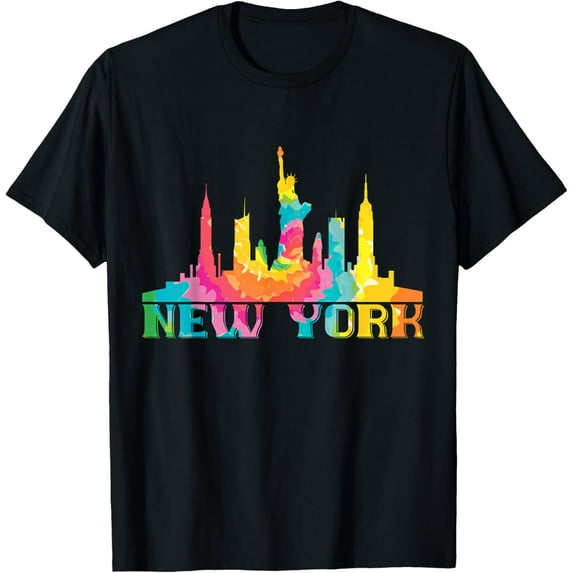 100% pure cotton for both men and womenNew York City Skyline NYC Tie Dye Liberty I Love New York T-Shirt