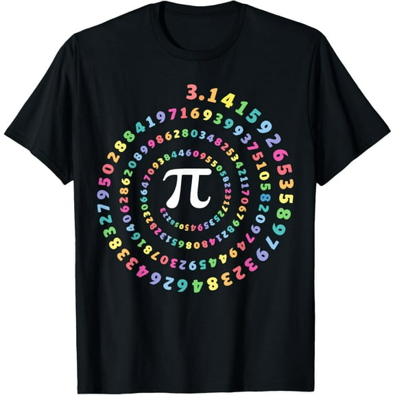 100% pure cotton for both men and womenPi Spiral Novelty Pi Day Tee T-Shirt