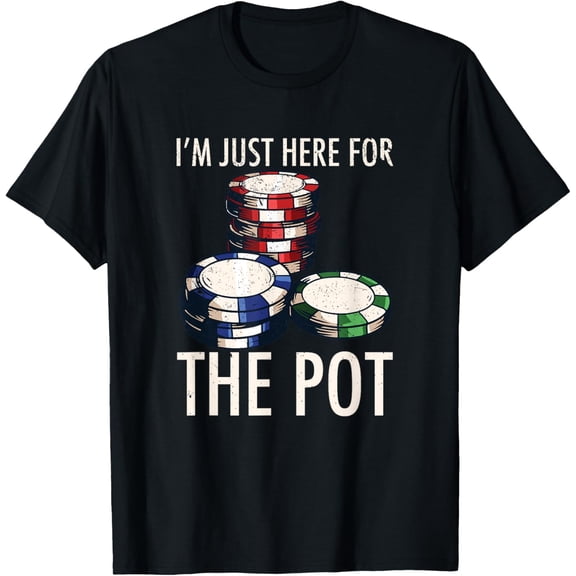100% pure cotton for both men and womenPoker T-Shirt Texas Hold'em Gambling Pot Cards Player Gift T-Shirt