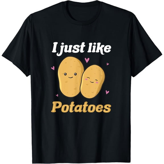 100% pure cotton for both men and womenPotato Funny Saying Cute Yam Vegetable Vegan Thanksgiving T-Shirt