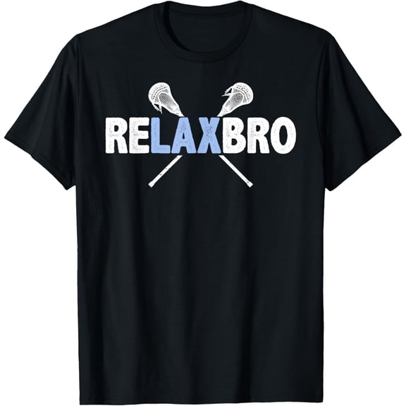 100% pure cotton for both men and womenRELAX BRO Funny Lacrosse Player Lax Lover Joke Teen Boys Men T-Shirt