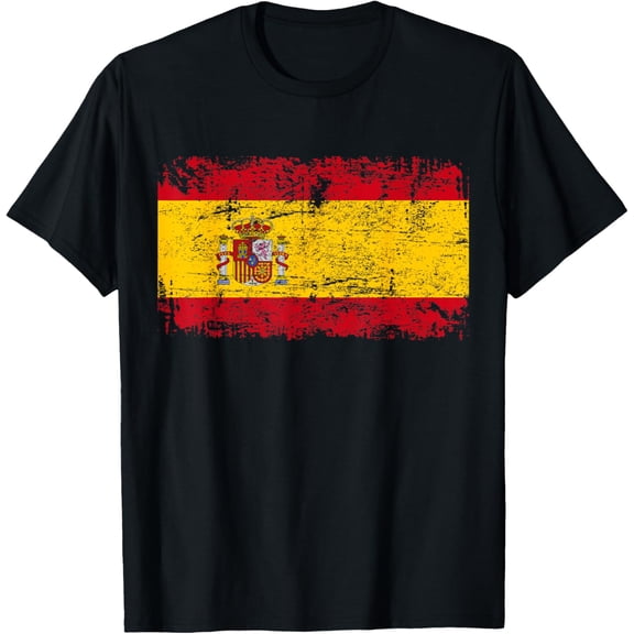 100% pure cotton for both men and womenSPAIN Flag | Men Women Kids | Vintage SPAIN T-Shirt