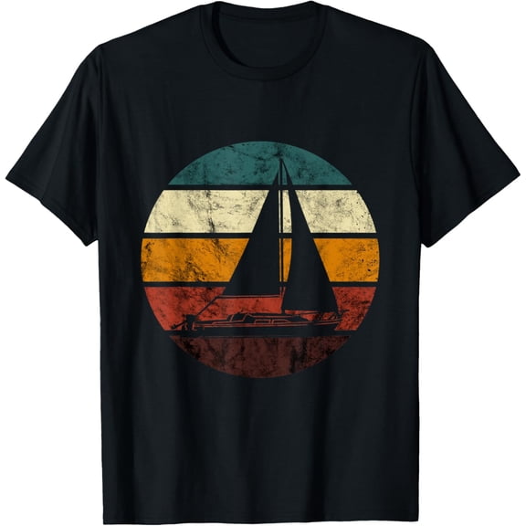 100% pure cotton for both men and womenSailboat Sailor Vintage Retro Sail Boat Sailing Boating T-Shirt