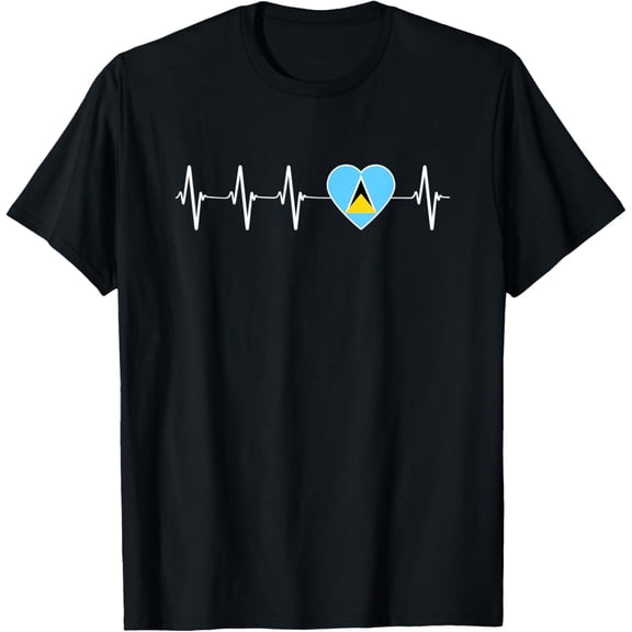 100% pure cotton for both men and womenSaint Lucian Heartbeat I Love Saint Lucia Island Country T-Shirt