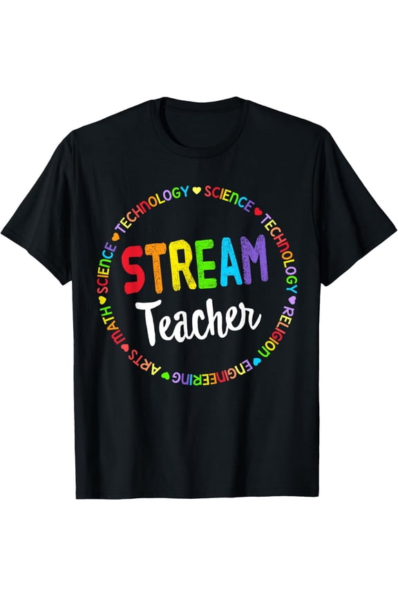 100% pure cotton for both men and womenThink Outside The Box STEAM Back to School Stream Teacher Men Women Kids T-Shirt
