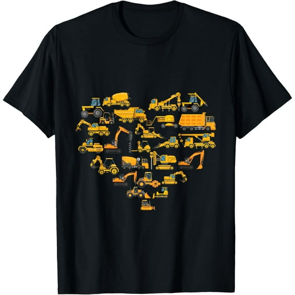 100% pure cotton for both men and womenTypes of Construction Excavator Bulldozer Truck Crane kids T-Shirt