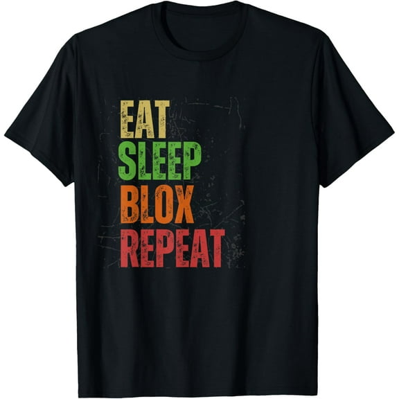 100% pure cotton short-sleeved for men and womenBlox Crypto Tee , Eat Sleep Blox Repeat T-Shirt