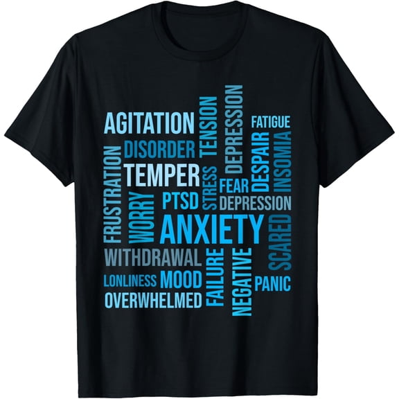 100% pure cotton short-sleeved men and womenAnxiety Depression Disorder Mental Health Awareness T-Shirt