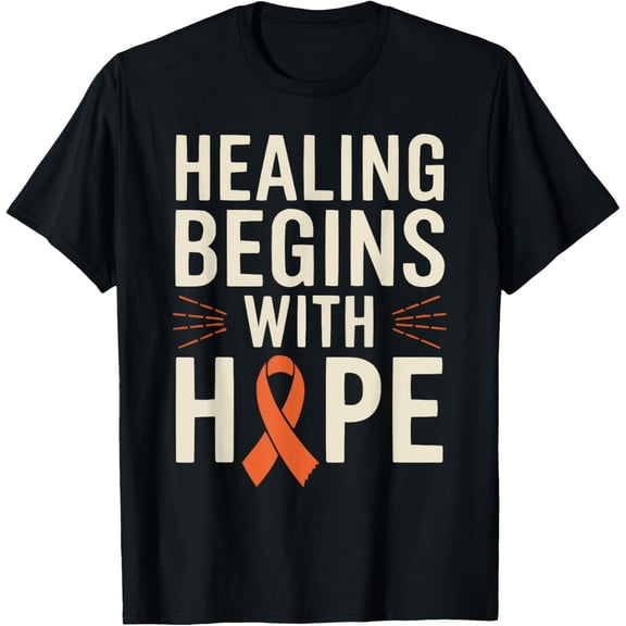 100% pure cotton short-sleeved men and womenBone Marrow Orange Ribbon Acute Myeloid Leukemia Awareness T-Shirt