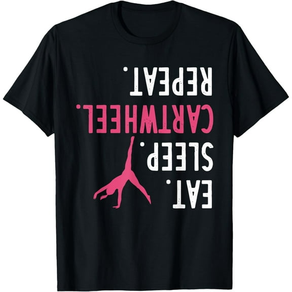 100% pure cotton short-sleeved men and womenFunny Gymnastics Art For Tumbling Girls Kids Athlete Tumbler T-Shirt