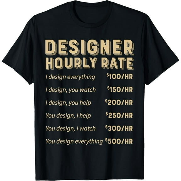 100% pure cotton short-sleeved men and womenGraphic Designer T-Shirt - Graphic Designer Hourly Rate