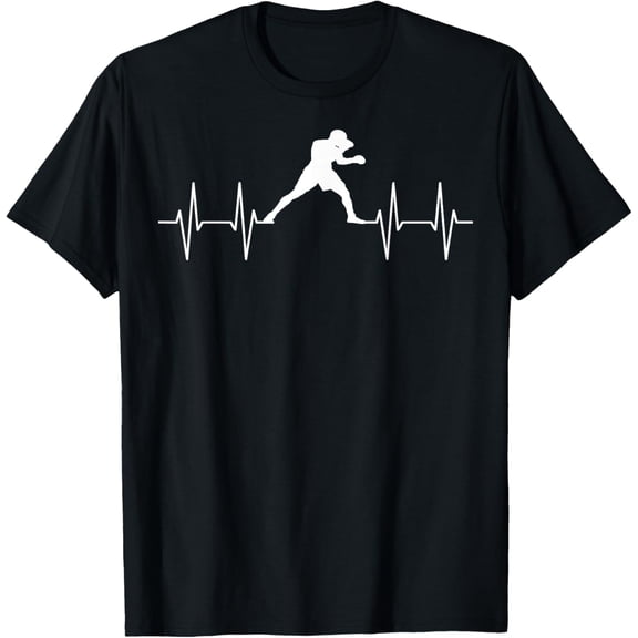 100% pure cotton short-sleeved men and womenHeartbeat Boxing Funny Boxer Gift Graphic T-Shirt