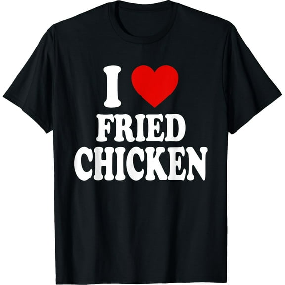 100% pure cotton short-sleeved men and womenI HEART LOVE FRIED CHICKEN T-Shirt