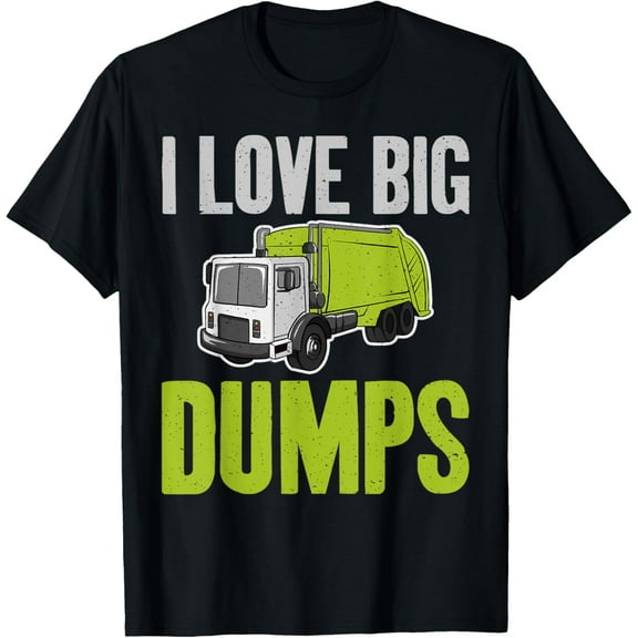 100% pure cotton short-sleeved men and womenI love big Dumps Garbage Truck Drivers T-Shirt