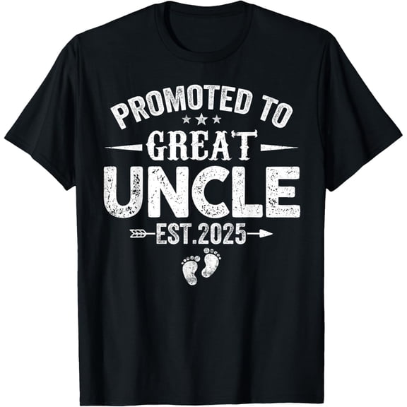100% pure cotton short-sleeved men and womenMens Promoted To Great Uncle Est 2025 Soon To Be New Uncle T-Shirt