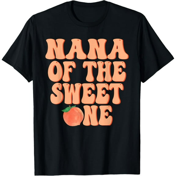 100% pure cotton short-sleeved men and womenNana of The Sweet One Peach 1st Birthday on Peach T-Shirt