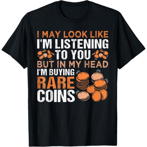 100% pure cotton short-sleeved men and womenNumismatics Coin Collector Coin Collecting T-Shirt