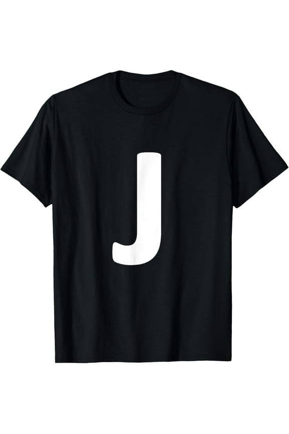 100% pure cotton short-sleeved shirts for both men and womenLetter J Shirt Initial Monogram T-Shirt