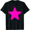 thumbnail image 1 of 100% pure cotton short-sleeved shirts for both men and womenPink Stars with Border - Pink Star T-Shirt, 1 of 5