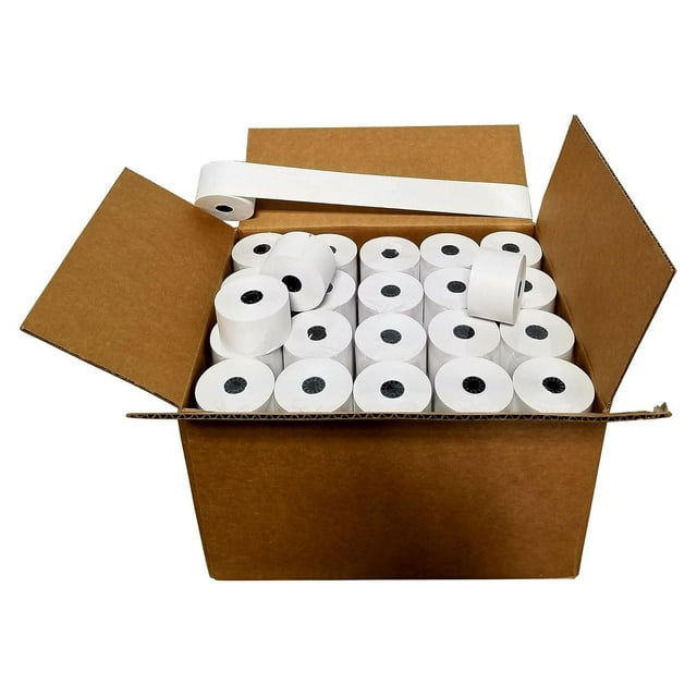 100 rolls of 44mm (1 3/4") x 150' 1Ply Paper Rolls Sharp ER A320 330
