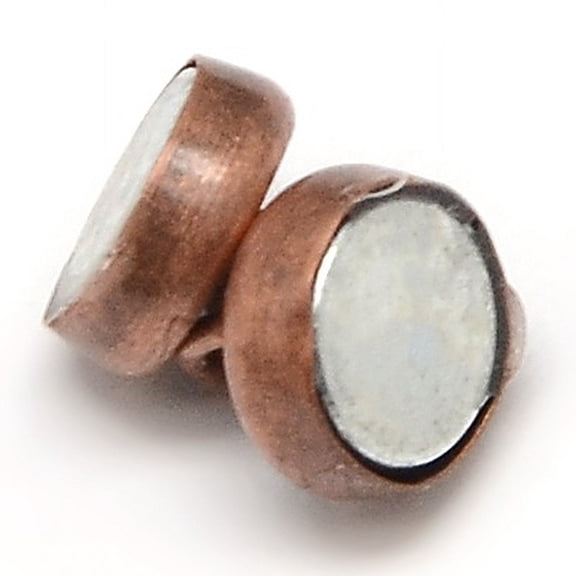 100 set Column Brass Magnetic Clasps with Loops Lead Free & Nickel Free & Cadmium Free Red Copper 11x6mm Hole: 2mm