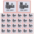 100 sheets Lithium Battery Labels Adhesive Stickers Transport Caution ...