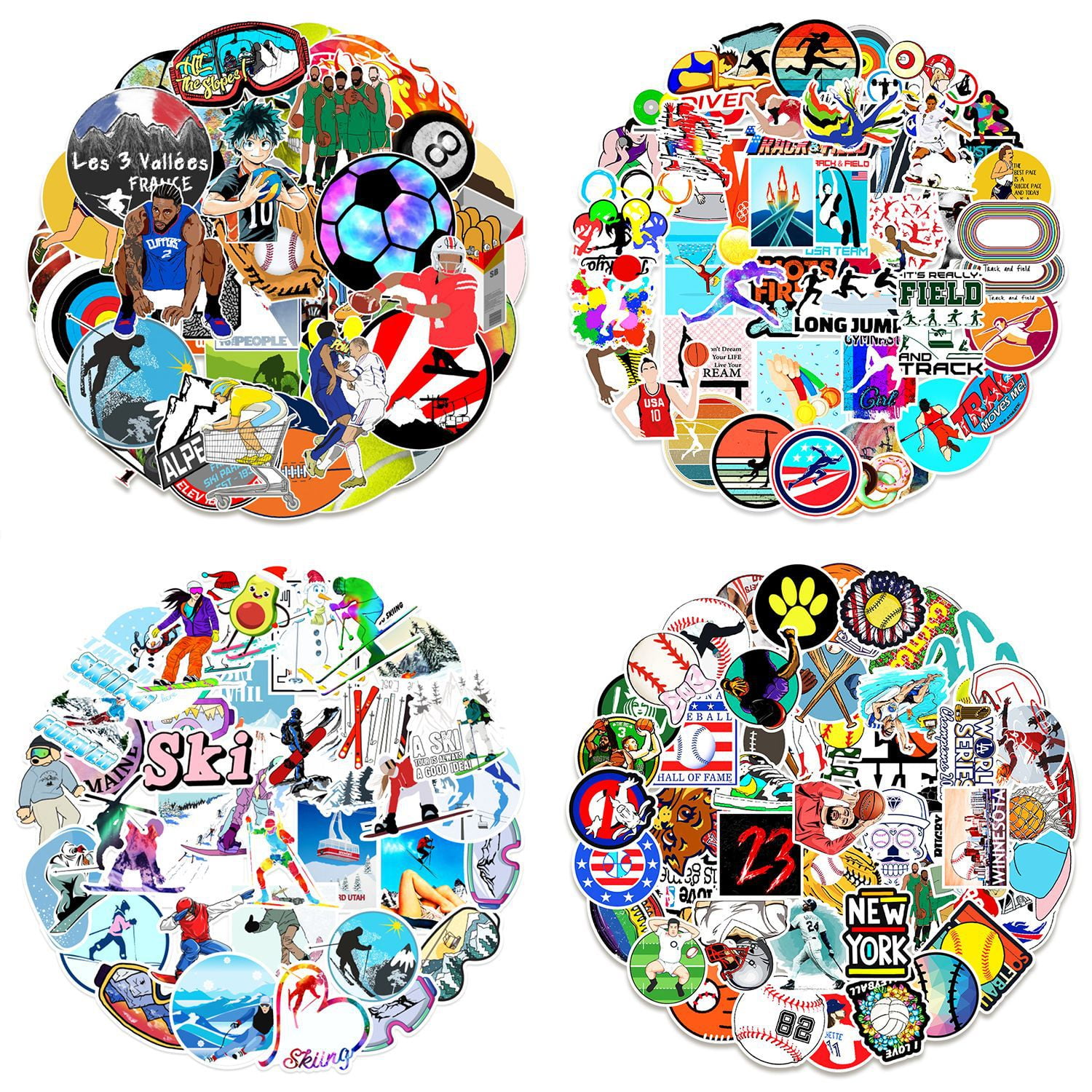 100 sheets (sports collection) Q sports series graffiti stickers car