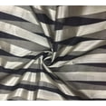 thumbnail image 1 of 100% silk organza beige and black stripes fabric 54" by the yard [11073], 1 of 6