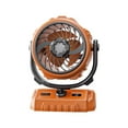 thumbnail image 1 of 100-speed high-speed shaking outdoor fan 6-inch lighting digital display large-capacity camping fan orange, 1 of 10
