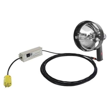 100 watt & 110V AC Halogen Handheld Spotlight, Spot & Flood Combo, 900 ft. Beam - Lightweight 7 in. Lens