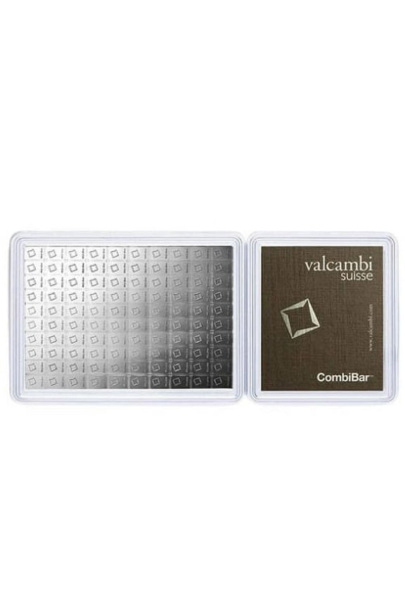 100 x 1 Gram Valcambi Silver Combi Bar 999.9 Pure