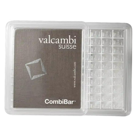 100 x 1 gram Silver Valcambi CombiBar w/ Assay Card