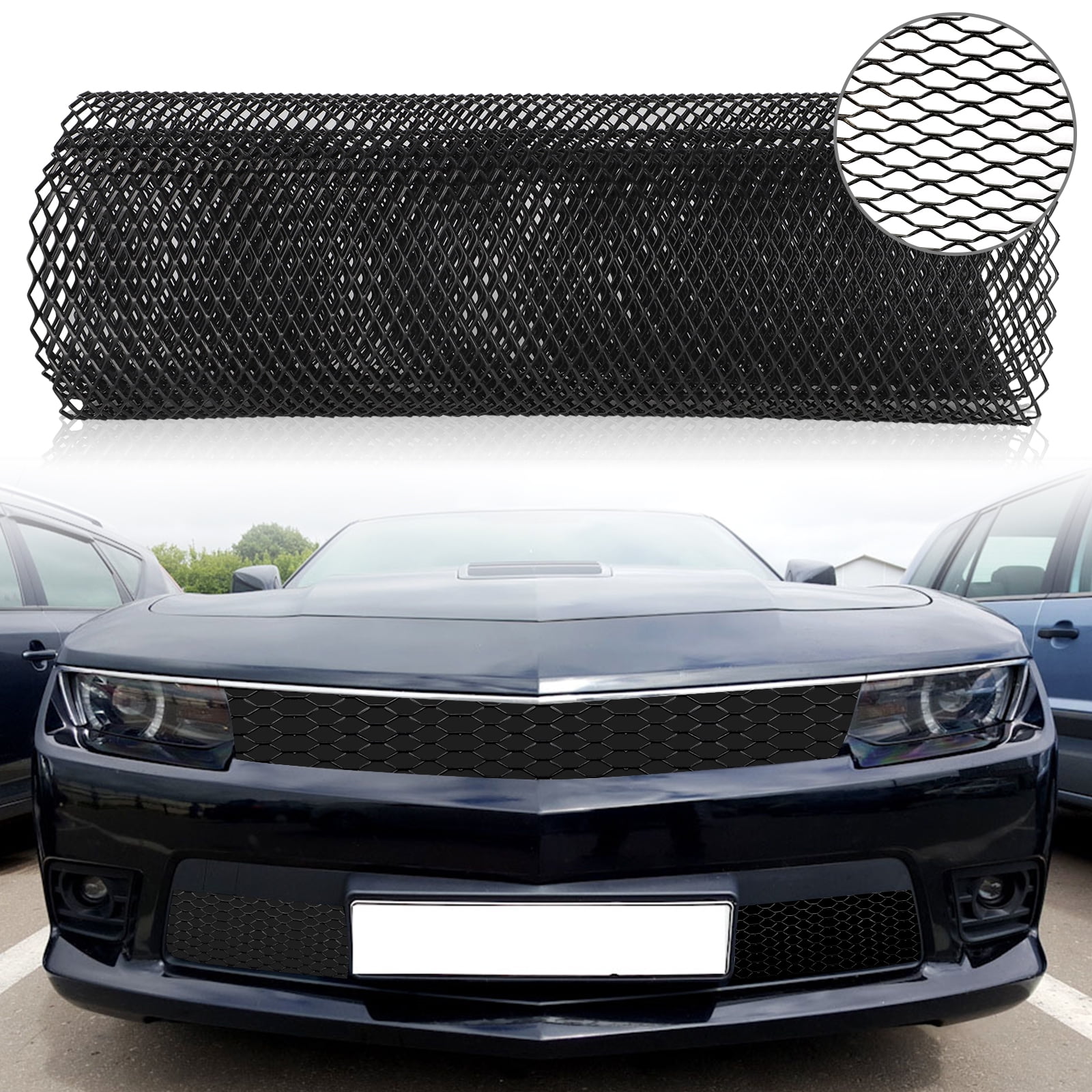 100 Pieces 33cm Universal Aluminum Grille Net Mesh Grill Section for Car 