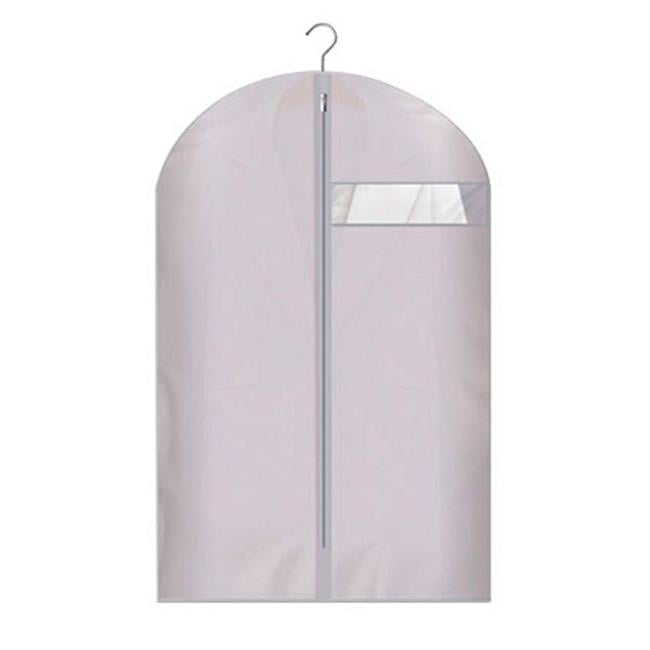 100 x 60 cm Dustproof Storage Garment Suit Cover Quality Zipper Bags, Gray - 2 Piece