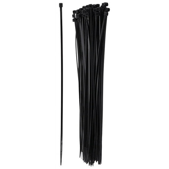 100 x Thin Black Ties Zip Ties Cord Strap Wrap 200mm x 3mm