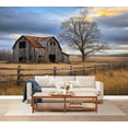 thumbnail image 1 of 100"x144" Wall Mural Peel and Stick Wallpaper Rustic Farmhouse Vintage Barn Country Field Landscape Rustic Wall Decor Self Adhesive Removable Wall Stickers for Bedroom Living Room, 1 of 7